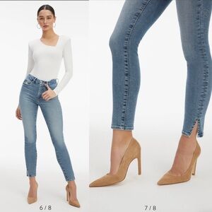 Good American Good Legs Crop Slit‎ Jeans